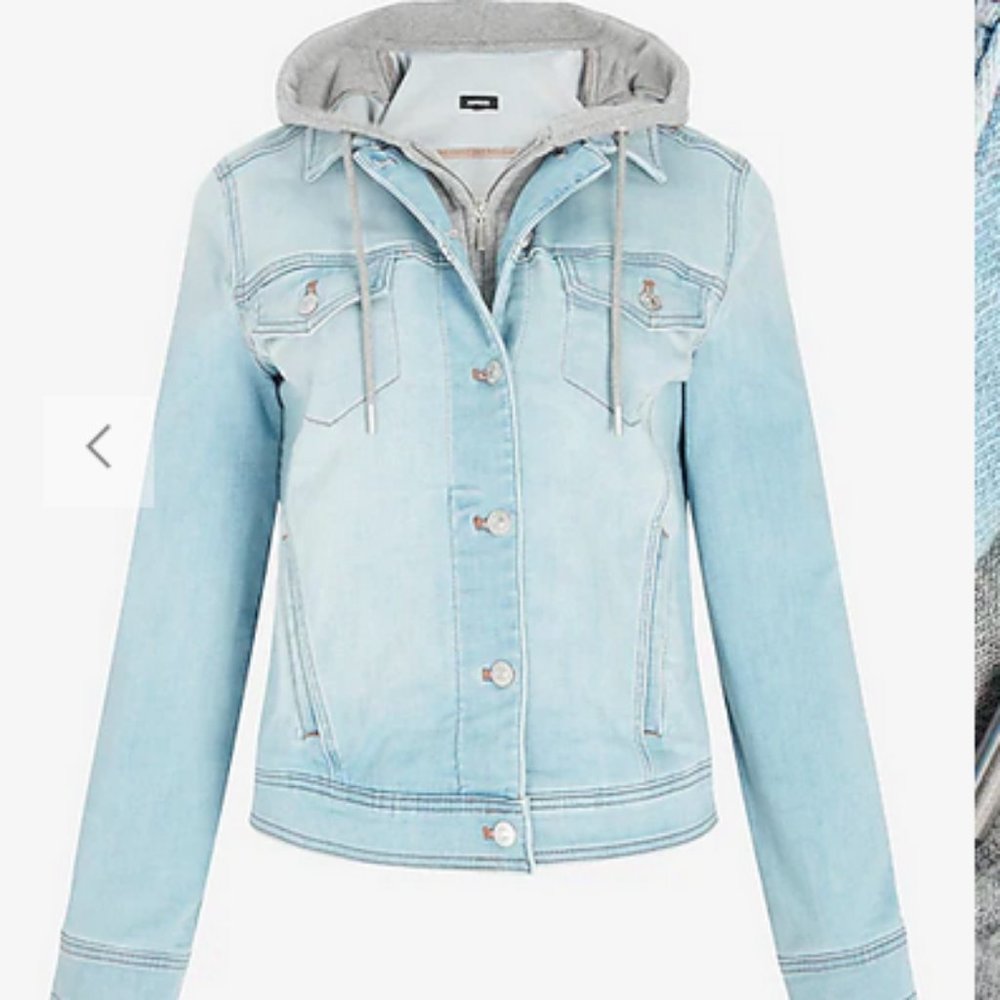 Denim Jacket with Built in Hoodie